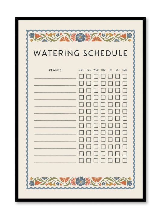 Watering Chart with a Purpose, Planner