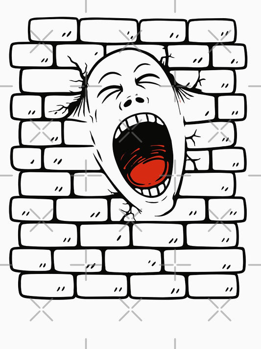 Breaking Through the Wall – Surreal Concept Rock Art